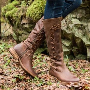 Born Boots Women’s Size 9M Brown Leather Albi Western Tall Riding Knee-High GUC
